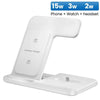 3 In 1 Wireless Charger Stand - 20W Fast Charging for iPhone 14/13/12 Series, Apple Watch 8/7/6, AirPods Pro